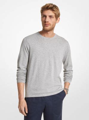 michael kors crew neck|Cotton Jersey Crewneck Sweater .